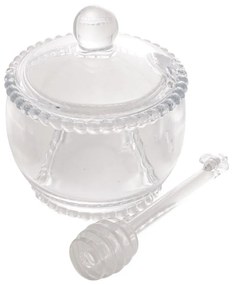 Meleira Cristal Com Colher Pearl 10x8x7cm 28380 Wolff