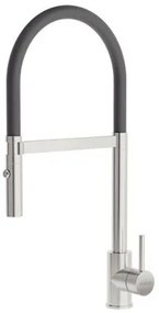 Misturador Monocomando Versatile Black em Aço Inox com Mangueira de Silicone Preto