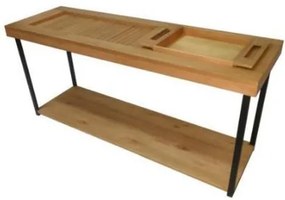 Aparador Mobile Tampo Mel Base Preta 160cm - 62427 Sun House