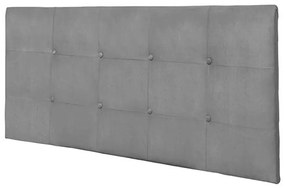 Painel Luna Para Cama Box King 193 cm Suede Cinza - D'Rossi