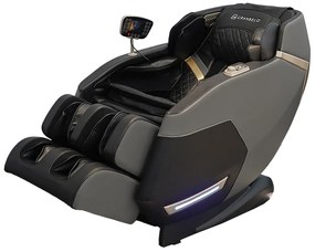 Poltrona de Massagem Elétrica 3D Marvin Reclinação Gravidade Zero Tela LCD PU Preto G94 - Gran Belo