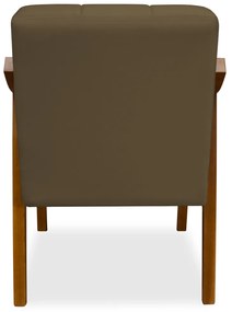 Poltrona Decorativa Vênus Veludo Marrom