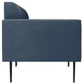 Sofá Namoradeira Pés Villach Marisa Suede D03 - D'Rossi - Azul Marinho