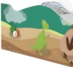 Cama Solteiro Infantil Baixa Para Colchão 188x88cm Dinossauro K06 - Mp