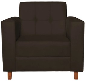 Poltrona Decorativa Denver Corano Marrom - ADJ Decor