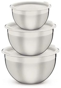 Jogo de Potes Tramontina Cucina Aço Inox 3 Peças