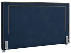 Cabeceira Cama Box Casal Queen 160cm Mali Z37 Veludo Azul Marinho - Mp