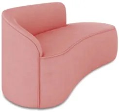 Sofá 3 Lugares Para Sala 180cm Orgânico Wendi Suede Rosê I01  - Mpozen