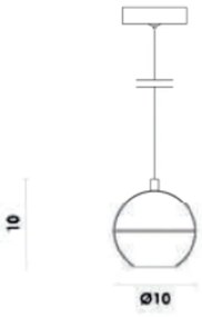 Pendente Teen Ø10Cm Cromado E Transparente 1Xg9 - Bella Iluminação Bc0...