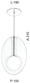 Pendente Globo Corte Laiser 19X10X31Cm Metal E Globo Ø10Cm 01Xg9 |Old... (PRETO, FOSCO (BRANCO))