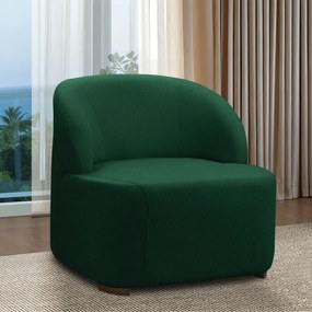 Poltrona Decorativa Orgânica para Sala Diully Bouclê E03 - D'Rossi - Verde