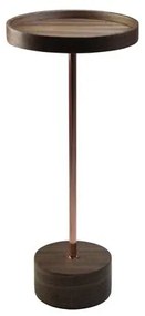 Mesa Apoio Gables Alta Tampo Nogueira com Base Rose 25 cm (LARG) - 48966 Sun House