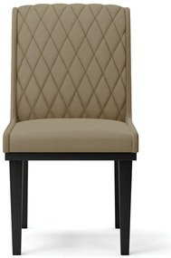 Cadeira Sala de Jantar Base Madeira Preto Kit 4 Sofia Suede Azul Marinho D03 - D'Rossi - Marrom Rato