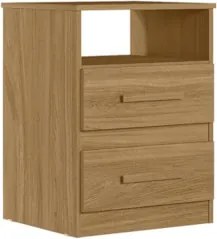 Mesa de Cabeceira Para Quarto 2 Gavetas Kit 2 Ares Z17 freijó - Mpozen