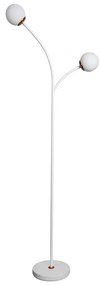 Luminaria De Chão Zucca Ø24,5X161Cm 2Xg9 / Globo Ø12Cm / Coluna | Usin... (TT-M Titânio Metálico, CLEAR)