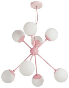 Pendente Dança Ø67X56Cm 8Xg9 / Metal E Globo Ø12Cm | Usina 16732/8 (FN-F - Fendi Fosco, FOSCO)