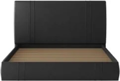 Cama Queen Flutuante Com Cabeceira 160cm Lyra Sintético Preto S05 - Mp