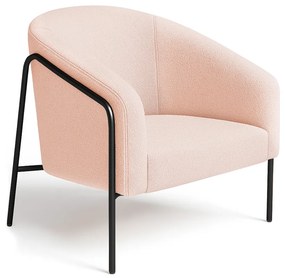 Poltrona Sala Industrial Alta Preto Stella Bouclê D03 - D'Rossi - Rose