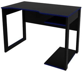 Mesa Gamer Escrivaninha Home Office Nicho Preto Azul