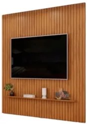 Painel TV 75 Pol 223cm Suspenso Ripado Noah D04 Freijó - Mpozenato