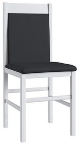 Conjunto Completo Jantar Cozinha Mesa Elástica 6 Cadeiras Branco/Preto