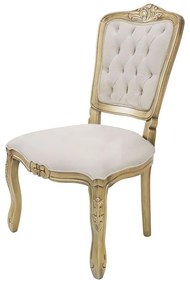 Cadeira de Jantar Luis XV Encosto Capitonê - Wood Prime 38008