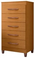 Cômoda Para Quarto 5 Gavetas 56cm Thais A02 Cinamomo - Mpozenato