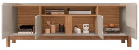 Rack 04 Portas Ayumi 190 cm Off White e Cedro - D'Rossi