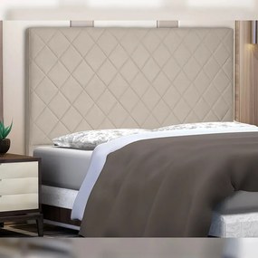 Cabeceira Baelon Decorativa Queen Size 1,60M Suede Bege G63 - Gran Belo