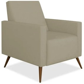 Poltrona Decorativa Amamentação Gabi Pés Palito Suede Nude