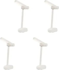 Kit 4 Luminárias De Mesa Abs Fosco LED 4W 4000K Pelicano