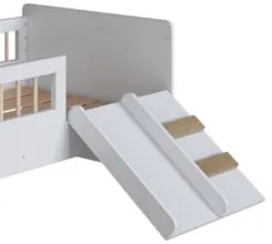 Cama Infantil Com Escorregador Lumiar C06 Branco - Mpozenato