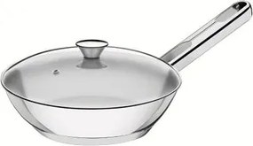 Frigideira Tramontina Allegra 20cm 1,3L Aço Inox Fundo Triplo com Tampa