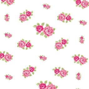 Papel de parede adesivo floral branco