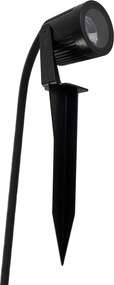 Espeto Led Aluminio Preto 6,5W 360Lm Ip67 3000K S.Ground