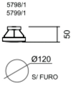 Arandela Galáxia 1Xpci Led 5W 220V Ø12X5Cm | Usina 5799/1 (CB-M - Cobre Metálico)