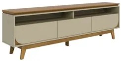 Rack Bancada de TV 75 Pol 200cm Celina Z10 Cumaru/Opala - Mpozenato