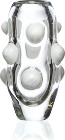 Vaso Murano Duomo White M Cristal Transparente