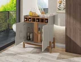 Bar Adega Lizz Off White/Cedro - Casa D Móveis
