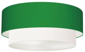 Plafon Para Quarto Cilíndrico SQ-3021 Cúpula Cor Verde Folha Branco