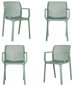 Kit 04 Cadeiras Sardenha Polipropileno Verde - 73397 Sun House