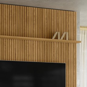 Painel TV 65 Pol 179cm Ripado para Sala Valen Cumaru M20 - D'Rossi
