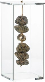 Escultura Pedra Jaspe Dálmata c/ Caixa de Acrílico M