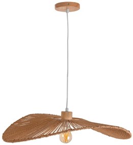 Pendente Metal Madeira Natural Wave