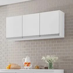 Armário Aéreo Andréia e Balcão Gabinete sem Tampo Manu 120cm Branco -