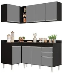 Armário de Cozinha Modulado de Canto Direito 4 Peças CP38 Balcão com T