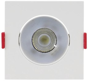 Spot De Embutir Quadrado 5W 3000K Led Bivolt 8,6X8,6X2,5Cm | Opus Eco... (Branco)