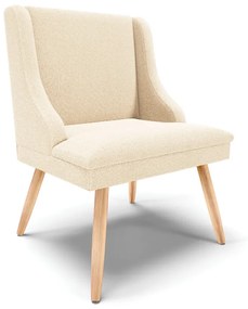 Cadeira Sala de Jantar Pé Palito Natural Liz Boucle D03 - D'Rossi - Bege