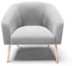 Poltrona Decorativa Pé Palito Natural Kit 2 Stella Suede D03 - D'Rossi - Cinza