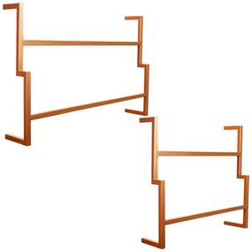 Kit Porta Toalha Industrial Metálico J01 - D'Rossi - Cobre